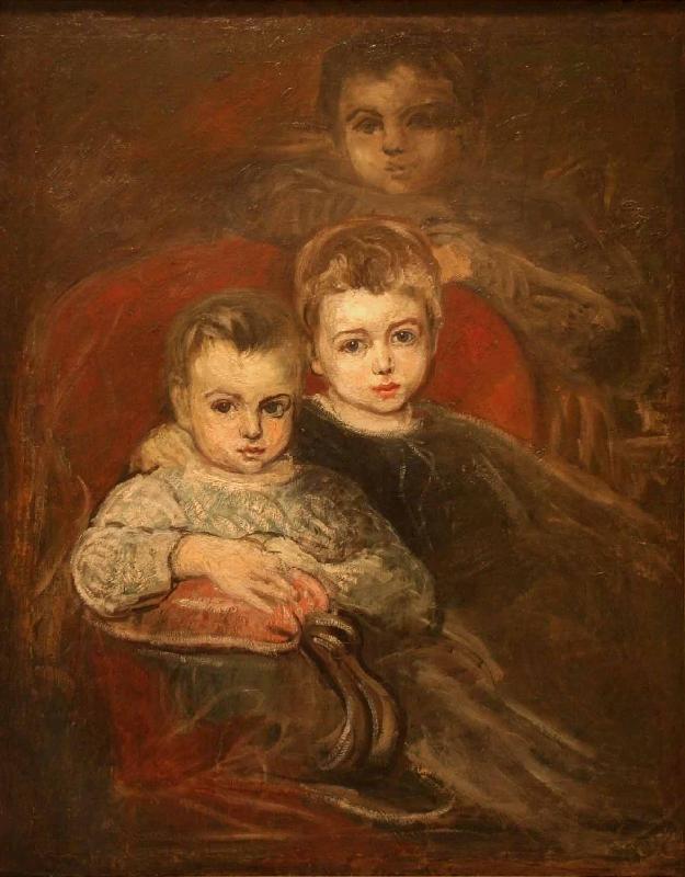 Karel Purkyne The Artists Children oil painting image